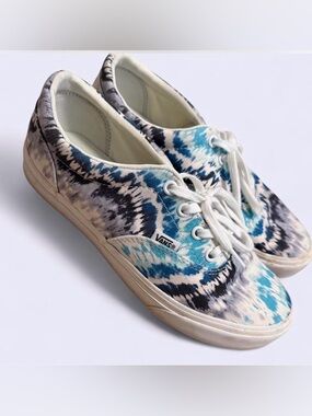 Vans Doheny Blue Tie-Dye Women’s 8 Casual Skateboard Shoe